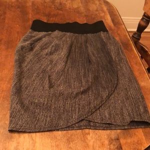 Grey skirt with black elastic waist band